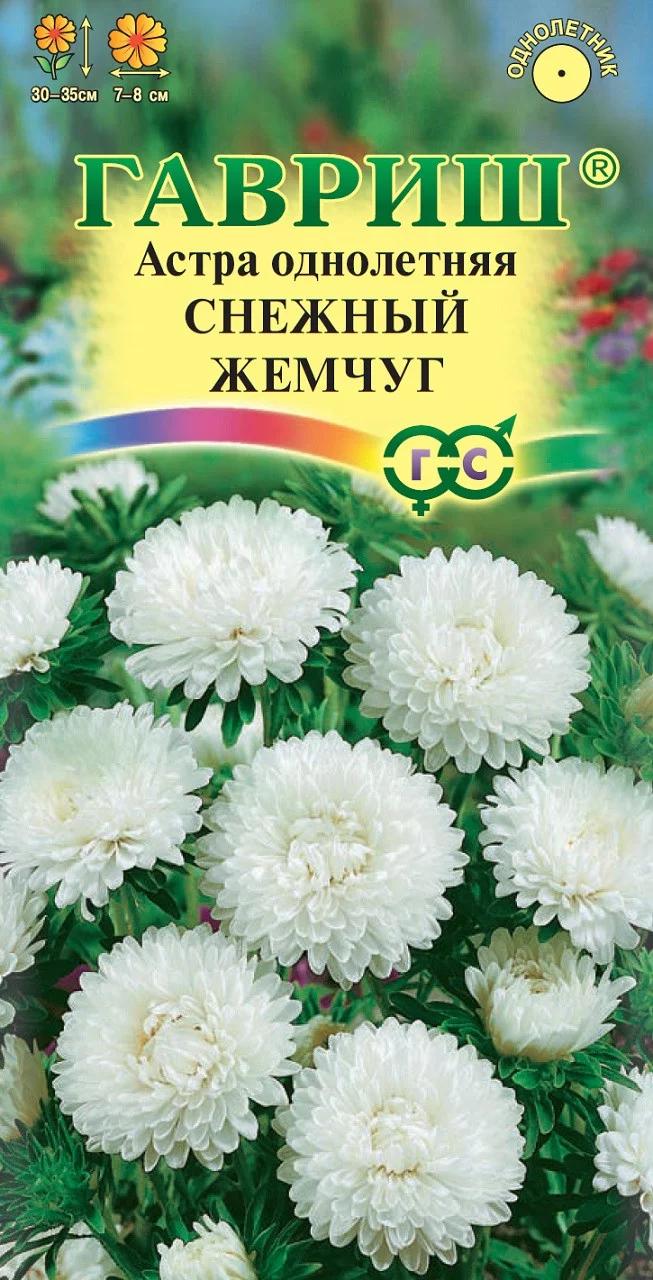 Астра Снежный жемчуг, однолетняя (воронежская белая) 0,3 г