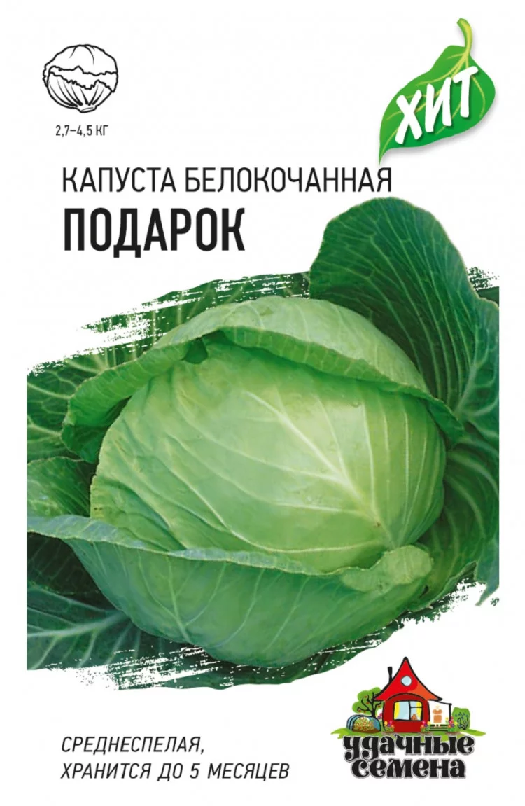 Капуста белокоч. Подарок 0,5 г (для квашения) ХИТ х3