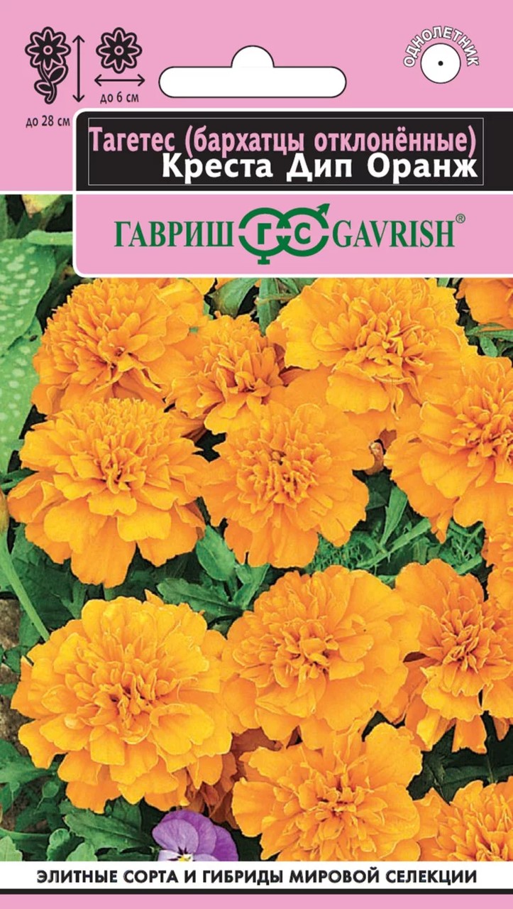 Бархатцы откл. Креста Дип Оранж (Тагетес)*10 шт серия Элитная клумба