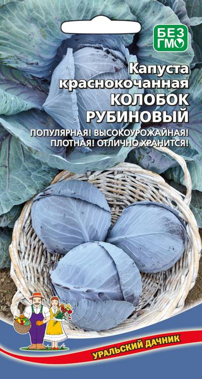 Капуста краснокочанная Колобок рубиновый